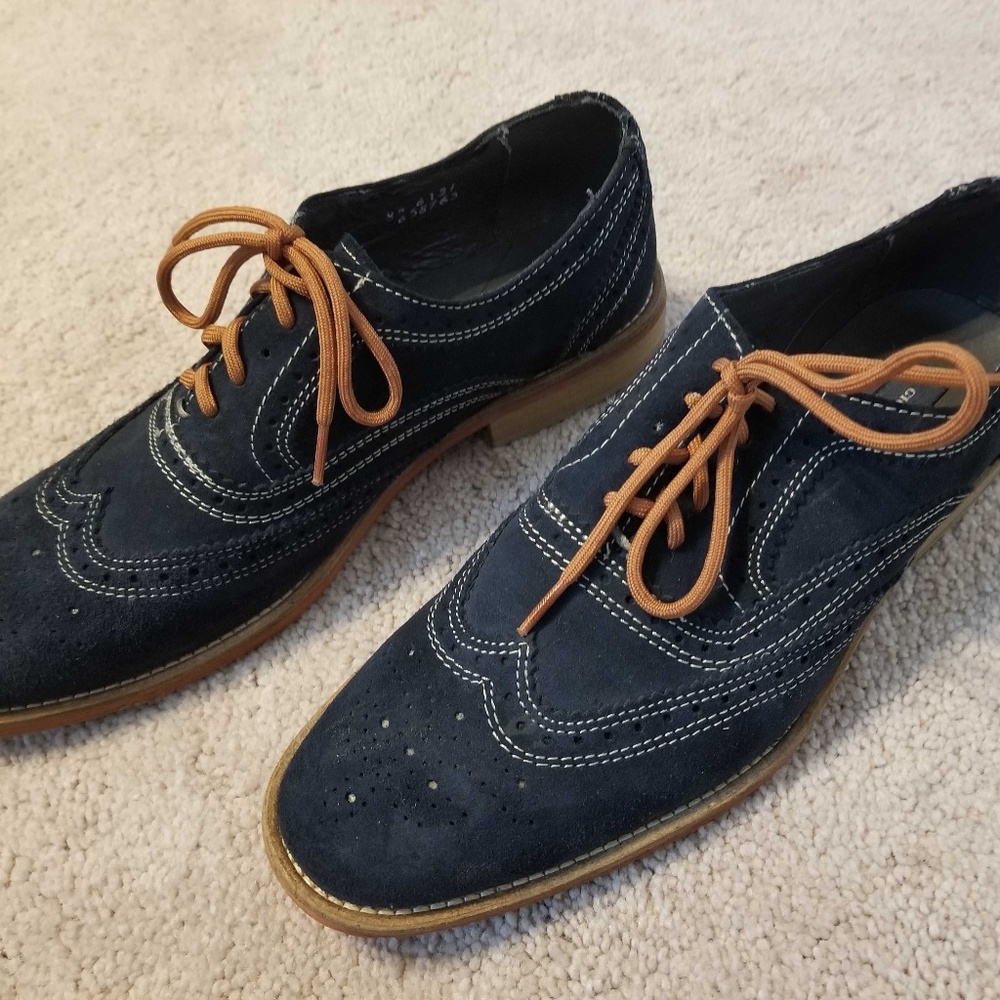 Giorgio Brutini Navy Suede Shoes Sz 8
